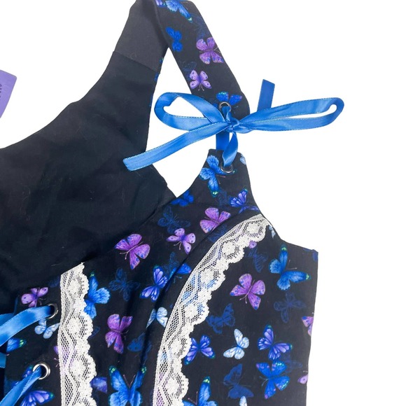 Handmade Butterfly Regency Corset Top Upcycled Fairy Fairycore Renaissance - Picture 6 of 7